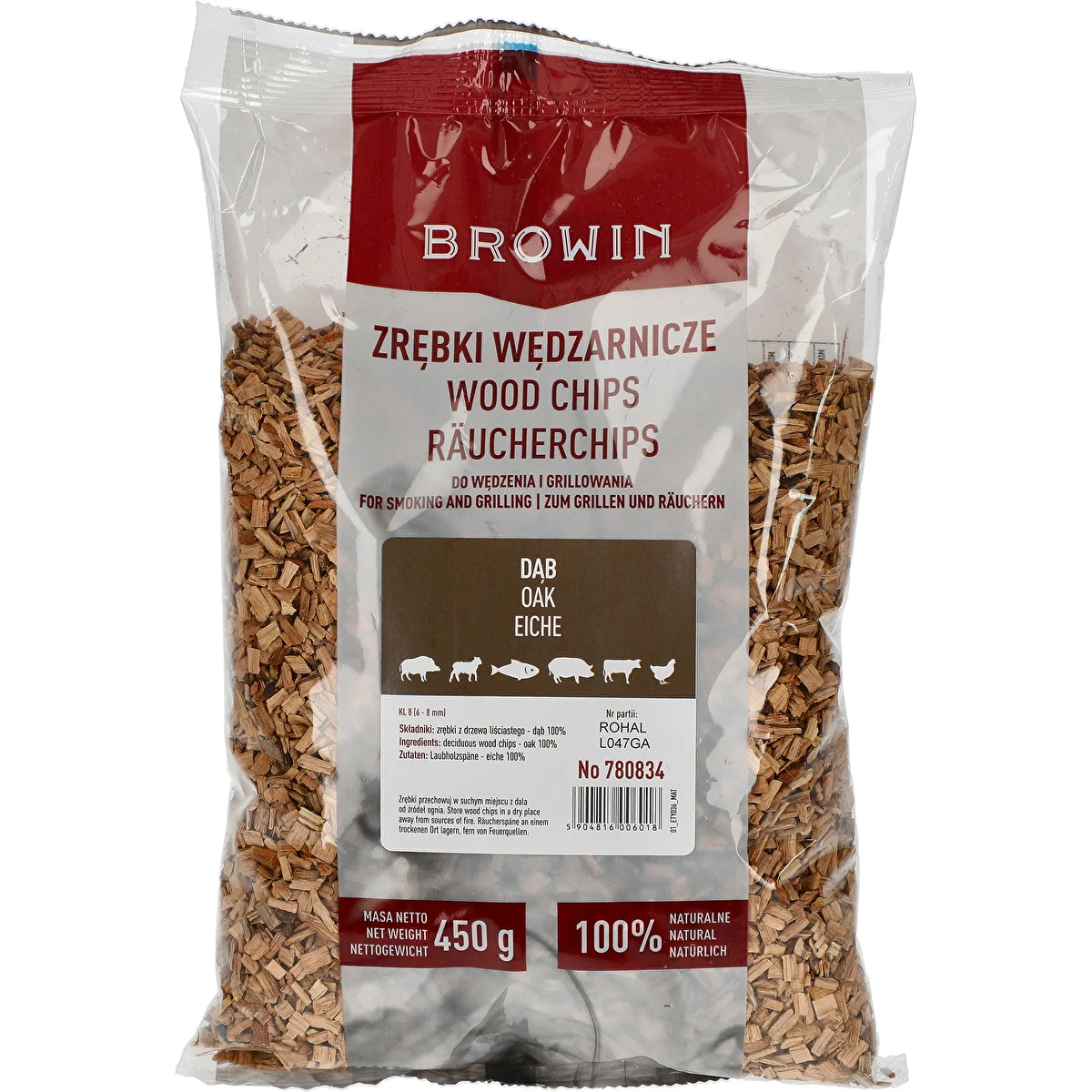 Räucher-/Grillchips, Eiche, 450 g, Kl. 8
