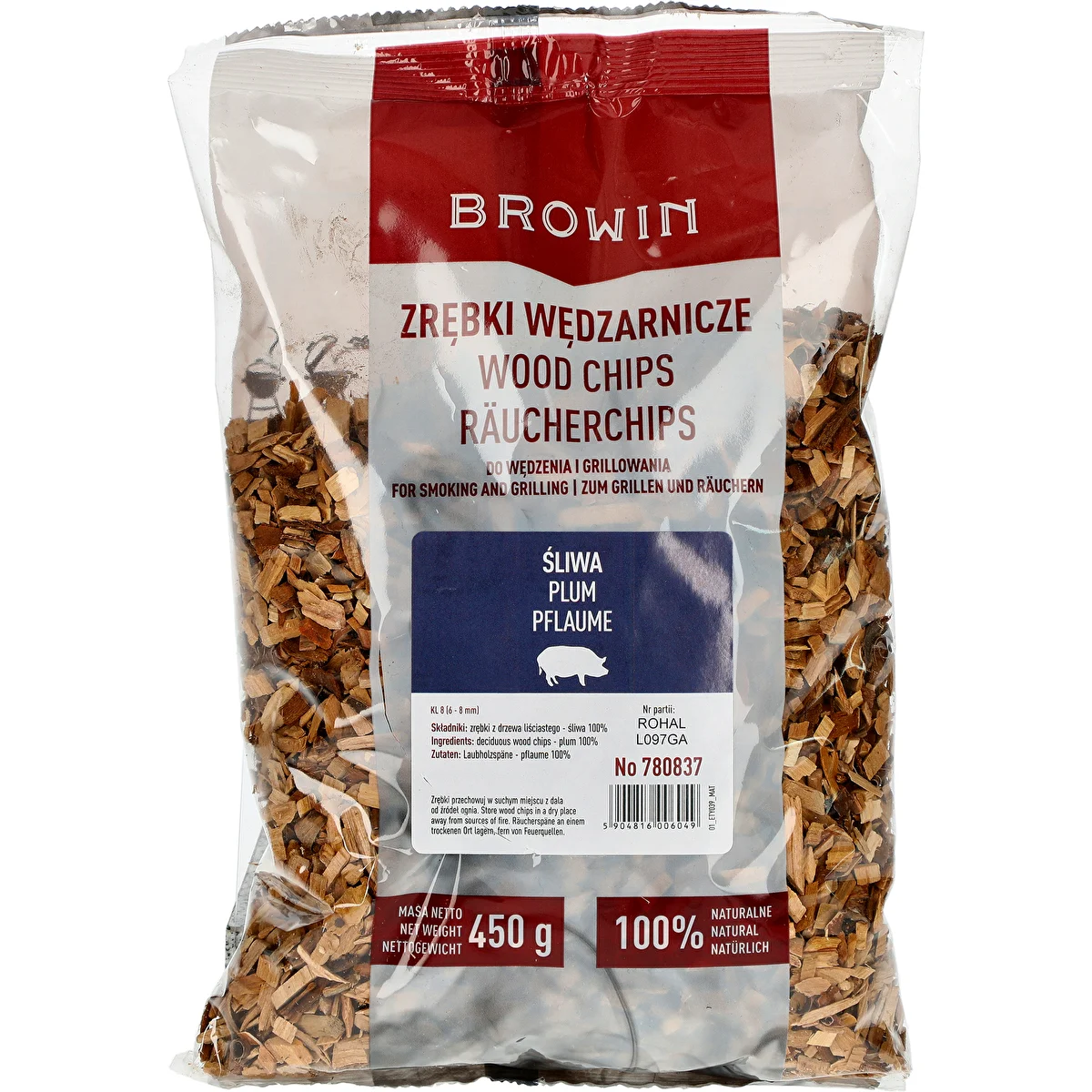 Räucher-/Grillchips, Pflaume, 450 g, Kl. 8