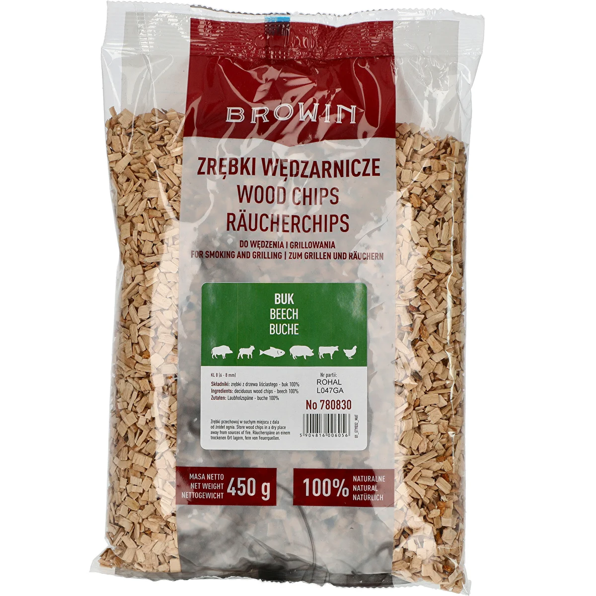 Räucher- und Grillchips, Buche, 450 g, Kl. 8