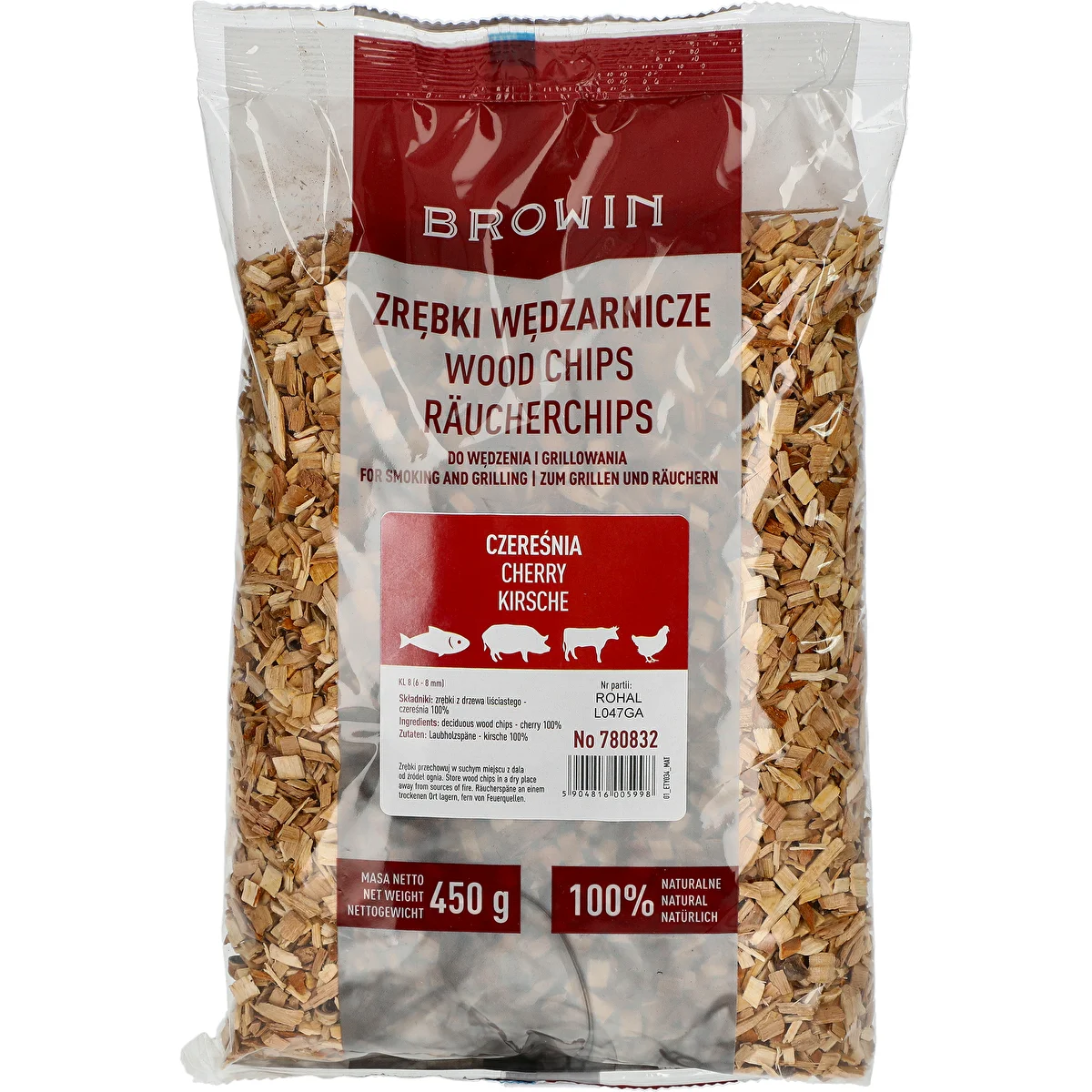 Räucherchips zum Räuchern und Grillen, Kirschholz, 450 g, Kl. 8