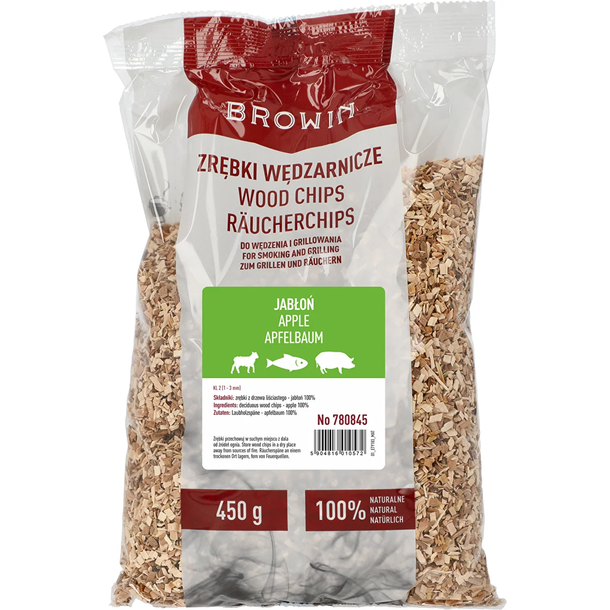 Räucherchips aus Apfelholz – 450 g, Kl. 2