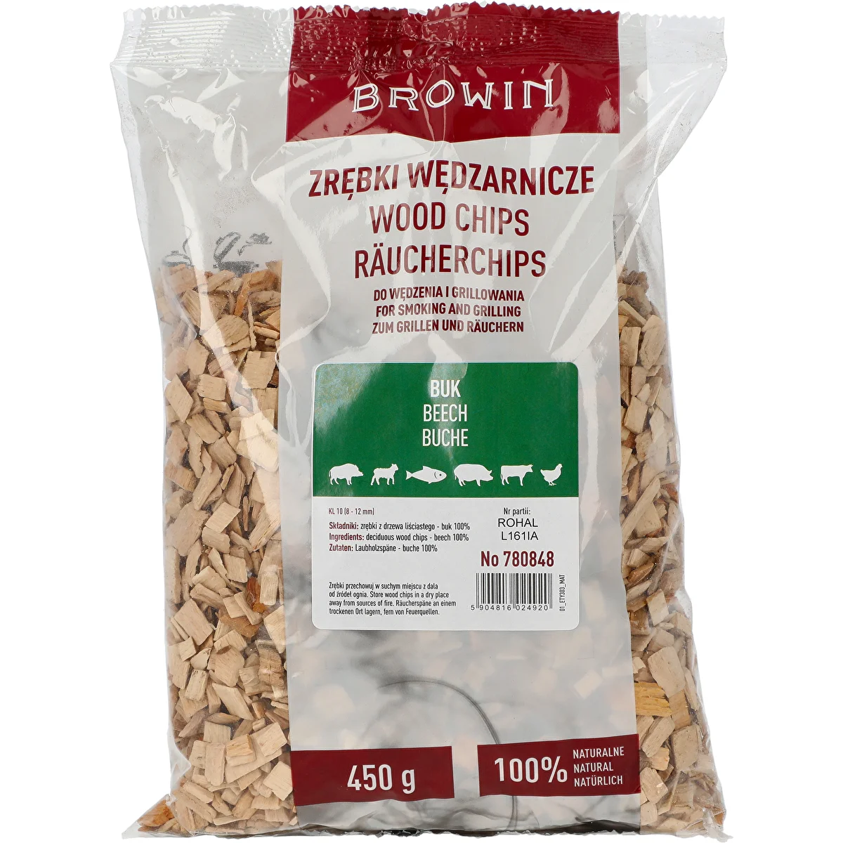 Räucherchips/Grillchips, Buche, 450 g, Kl.10