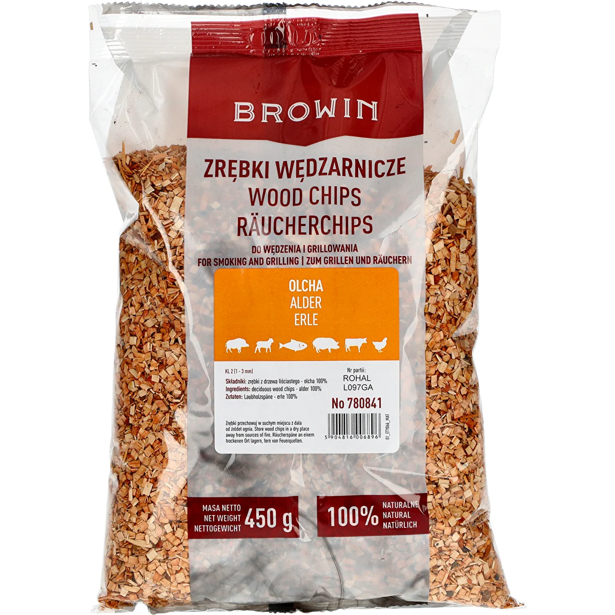 Räucher-/Grillchips, Erle, 450 g, Kl. 2