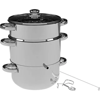 Edelstahl-Dampfentsafter mit Dampfgarer, 5 L