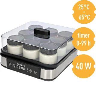 Joghurtbereiter mit Thermostat, 9 Gläser, 1,6 l – photo 8