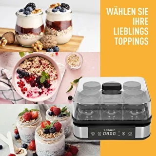 Joghurtbereiter mit Thermostat, 9 Gläser, 1,6 l – photo 14