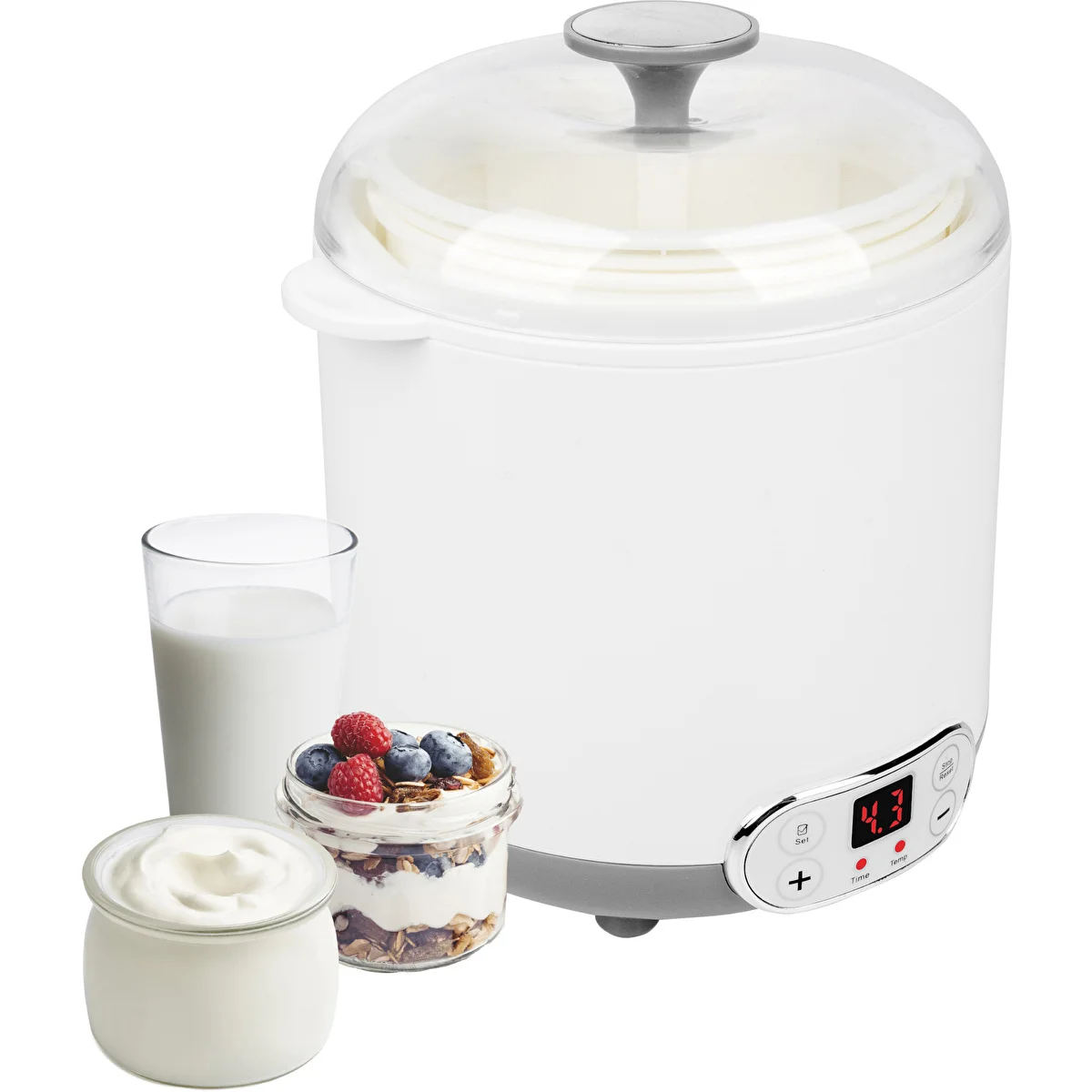 Joghurt- und Käsebereiter mit Thermostat, 1,5 l