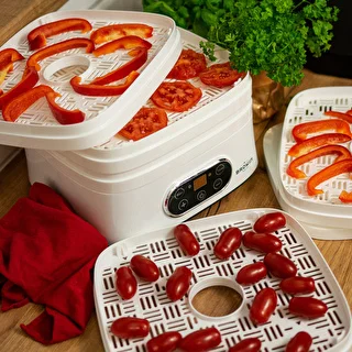 Dörrautomat für Pilze, Obst, Gemüse und Kräuter mit Temperaturregelung, 240 W, weiß – photo 21