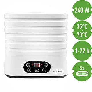Dörrautomat für Pilze, Obst, Gemüse und Kräuter mit Temperaturregelung, 240 W, weiß – photo 9
