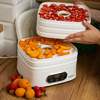 Dörrautomat für Pilze, Obst, Gemüse und Kräuter mit Temperaturregelung, 240 W, weiß – photo 20