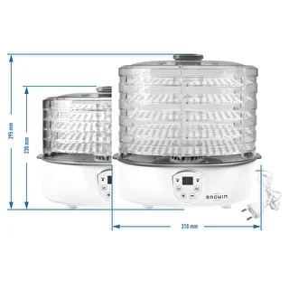 Dörrautomat für Pilze, Obst, Gemüse und Kräuter mit Temperaturregelung, 240 W, transparent – photo 11