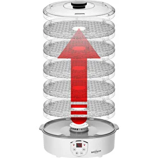 Dörrautomat für Pilze, Obst, Gemüse und Kräuter mit Temperaturregelung, 240 W, transparent – photo 8