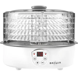Dörrautomat für Pilze, Obst, Gemüse und Kräuter mit Temperaturregelung, 240 W, transparent