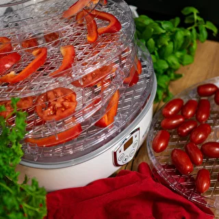 Dörrautomat für Pilze, Obst, Gemüse und Kräuter mit Temperaturregelung, 240 W, transparent – photo 16