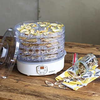 Dörrautomat für Pilze, Obst, Gemüse und Kräuter mit Temperaturregelung, 240 W, transparent – photo 12
