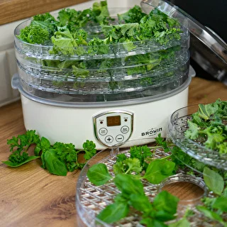 Dörrautomat für Pilze, Obst, Gemüse und Kräuter mit Temperaturregelung, 240 W, transparent – photo 13