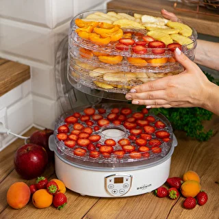 Dörrautomat für Pilze, Obst, Gemüse und Kräuter mit Temperaturregelung, 240 W, transparent – photo 15