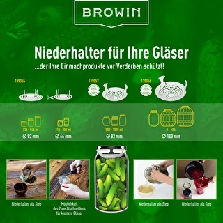 Pressgitter für Einmachgut, Fermente und Essig – für Gläser Ø 82 mm – photo 11