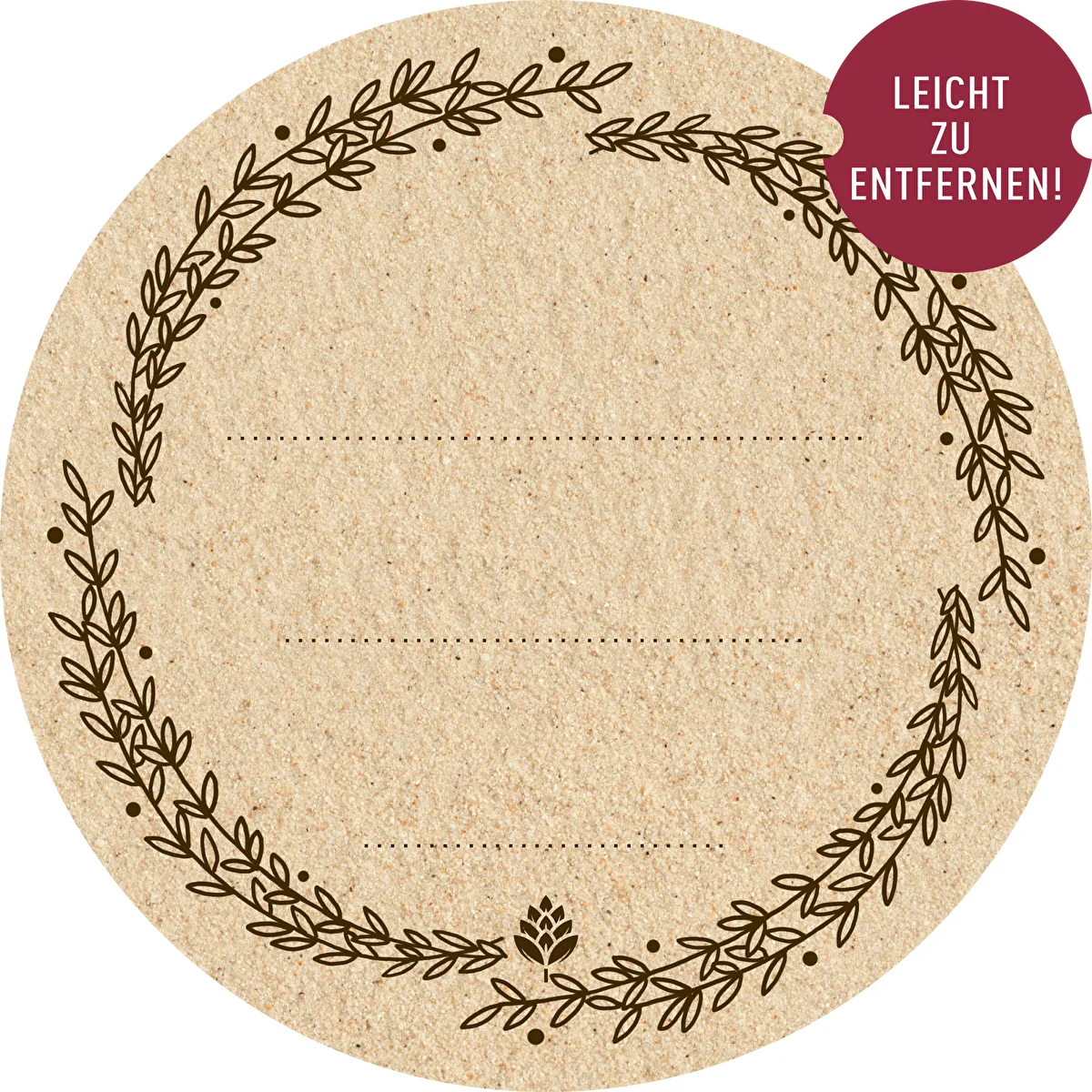 Runde Etiketten Ø 66,5 mm für Deckel/Gläser – 20 Stück