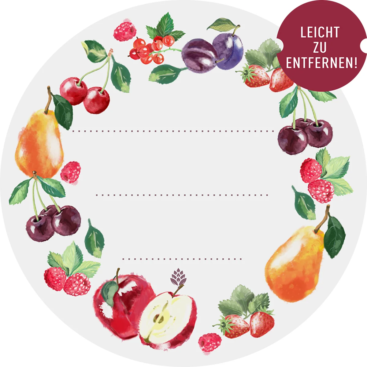Runde Etiketten Ø 50 mm für Deckel/Gläser – 20 Stück