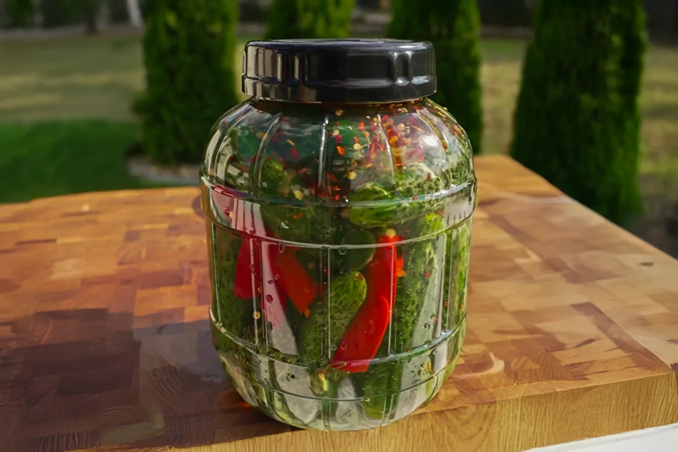 Fermentierte Gurken mit Chili