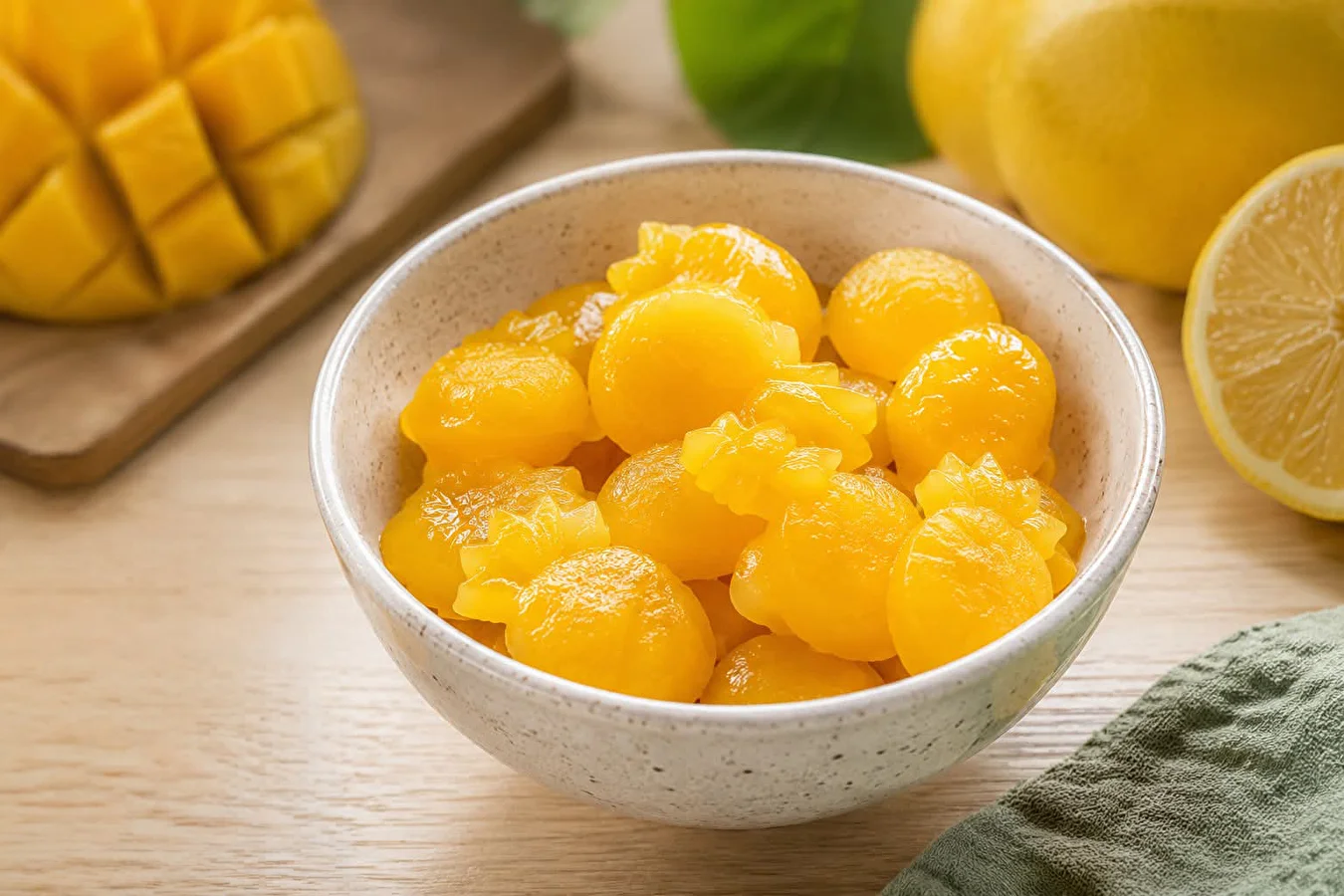 Hausgemachte Mango-Fruchtgummis mit Pektin