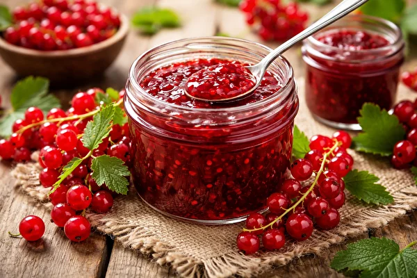 Konfitüre aus roten Johannisbeeren