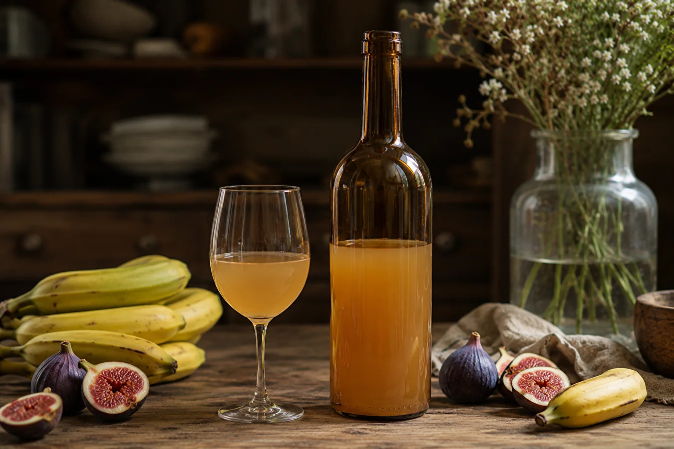 Dessertwein aus Feigen und Bananen