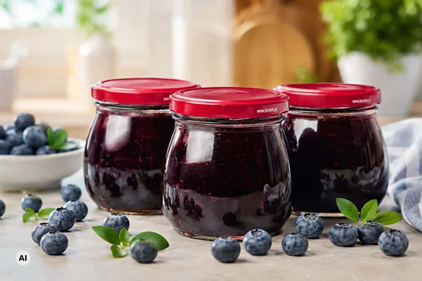 Rezept für Heidelbeermarmelade ohne Zuckerzusatz