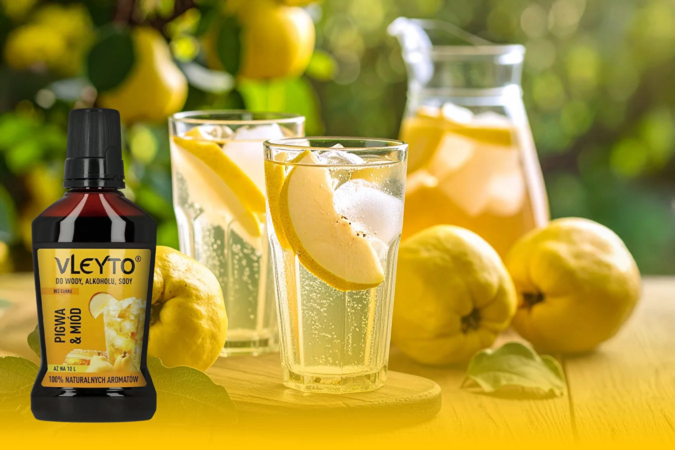 Sparkling Pigwa - erfrischender alkoholfreier Drink mit einer Note von Honig und Quitte