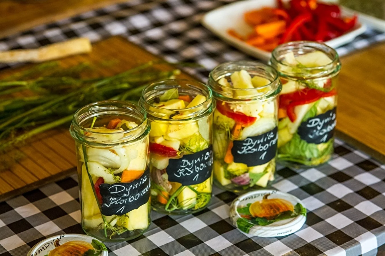 Hausgemachter milchsauer fermentierter Kürbis