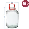 10 L Glas mit Kunststoffdeckel - 6 ['10 L', ' 10L', ' 10 Liter', ' ein 10-Liter-Glas', ' ein Glas mit Kunststoffdeckel']