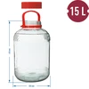 15 L Glas mit Kunststoffdeckel - 6 ['großes Glas', ' Glas für Einmachprodukte', ' für Milchsäuregärung', ' für Gurken', ' für Kraut', ' Glas für die industrielle Produktion', ' Glas mit Zange', ' Glas Zange', ' Gurkenzange']