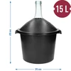 15 L Weinballon im Premium-Kunststoffkorb - 7 ['Korbflasche', ' Rauch', ' Weinballon im Plastikkorb', ' Weinballon', ' Weinballon', ' Weinblase', ' Weingallone', ' Glasballon', ' Gärballon', ' 15-Liter-Ballon', ' Engloch-Glasballon', ' Ballon mit Plastikkorb']