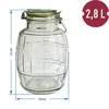 2,8 l Fassglas mit Bügelverschluss - 2 ['großes Glas', ' Glas für Einmachprodukte', ' Glas für Kosmetika ']
