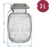 3,0 l Fassglas mit Bügelverschluss "OLD" - 7 ['großes Glas', ' Glas für Einmachprodukte', ' Glas für Kosmetika ']
