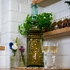 3 l Flasche mit Hahn TURM - 2 ['Alkoholflasche', ' dekorative Alkoholflaschen', ' Glasflasche für Alkohol', ' Flaschen für Selbstgebrannten für die Hochzeitsfeier', ' Flasche für Likör']