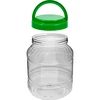 3-L-Kunststoffgefäß - farbiger Schraubverschluss - 2 ['Kunststoffbehälter', ' Kunststoffgläser', ' Gläser mit Schraubverschluss', ' unzerbrechliche Gläser', ' Vorratsgläser', ' Gläser für getrocknete Pilze']