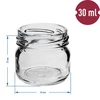 30 ml Glas TO mit fi 43 Verschluss, Obst - 4 ['Gläser', ' kleine Gläser', ' kleines Glas', ' Glas mit Schraubverschluss', ' Gläser für Einmachprodukte', ' Einmachglas', ' Einmachgläser', ' Gläser für Gewürze', ' Glas für Marmelade', ' Glas für Konfitüre', ' Glas für Honig', ' kleines Glas für Honig']