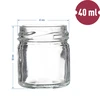 40 ml Glas TO mit fi 43 Verschluss, Obst - 5 ['Marmeladenglas', ' Glas mit Zierdeckel', ' Twistoff-Glas', ' 40-ml-Glas', ' Honiggläser']