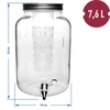 7,6-L-Glas mit Hahn und Filter – weiß - 6 ['Flasche mit Hahn', ' Glasflasche mit Hahn', ' Glasflasche für Getränke', ' Flasche']