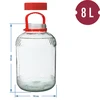 8 l Glas mit Kunststoffdeckel - 6 ['großes Glas', ' Glas für Einmachprodukte', ' für Milchsäuregärung', ' für Gurken', ' für Kraut', ' Glas für die industrielle Produktion', ' Glas mit Zange', ' Glas Zange', ' Gurkenzange']