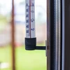 Anschraubbarer Fensterthermometer Anthrazit (-70°C bis +50°C) 23cm - 3 ['rundes Thermometer', ' welche Temperatur']