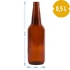 Bierflasche 0,5 L – Karton von 12 St. - 6 ['Bierflaschen', ' Verschlußflasche', ' Apfelweinflasche', ' 0', '5 L Flasche', ' 500 ml Flasche', ' Braunglasflasche', ' Bierflasche']
