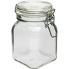 Comfort Tiegel 750 ml quadratisch hermetisch verschlossen  - 1 ['Glas für Einmachprodukte', ' Gläser für Einmachprodukte', ' gewöhnliches Glas', ' gewöhnliche Gläser', ' preisgünstige Gläser']