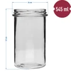 Einfaches Glas 545 ml Ø 82 – mit schwarzem Schraubverschluss, 6 St. - 6 