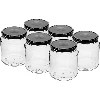 Einmachglas 580 ml mit schwarzem Schraubverschluss fi 82/6 - 6 St.  - 1 ['Gläser', ' Glas', ' Gläserset', ' Behälter', ' Glasbehälter', ' Gläser für die Aufbewahrung', ' Küchengläser', ' Gläser aus Glas', ' Gläser mit Schraubverschluss aus Metall', ' Gläser für die Aufbewahrung von Lebensmitteln', ' Gläser für Einmachprodukte', ' Gläser für Kräuter', ' Gläser für Kaffee', ' Gläser für Tee', ' Gläser für die Geschirrspülmaschine', ' Glas aus Glas', ' Glas mit Schraubverschluss', ' Marmeladegläser']