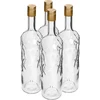 Eis-Flasche 1 L mit fi30/35-Schraubverschluss, 4 St.  - 1 ['Eis-Flasche', ' Eisflasche', ' Flasche 1L', ' Flaschen 1L', ' Set von 4 Flaschen', ' Flasche mit Rillen', ' Flasche für Likör', ' Flaschen für Likör', ' Flasche für Getränke', ' Flaschen für Getränke', ' Flaschen', ' dekorative Flaschen']