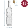 Eis-Flasche 1 L mit fi30/35-Schraubverschluss, 4 St. - 7 ['Eis-Flasche', ' Eisflasche', ' Flasche 1L', ' Flaschen 1L', ' Set von 4 Flaschen', ' Flasche mit Rillen', ' Flasche für Likör', ' Flaschen für Likör', ' Flasche für Getränke', ' Flaschen für Getränke', ' Flaschen', ' dekorative Flaschen']