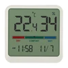 Elektronisches Raumthermometer, weiß - 2 ['elektronisches thermometer', ' thermometer mit uhr und datum', ' thermometer mit feuchtigkeitsmesser', ' raumfeuchtemessung', ' komfortmessgerät', ' thermometer mit komfortanzeige', ' multifunktionales thermometer', ' innenthermometer', ' innenthermometer', ' kabelloses thermometer', ' elektronisches wandthermometer']